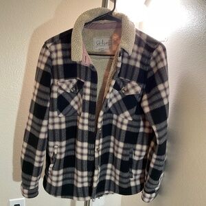 Pink Fleece Flannel Jacket